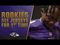 Ravens Rookies See Their Jersey For First Time | Baltimore Ravens