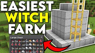 Easiest Witch Farm Minecraft Bedrock 1.20!