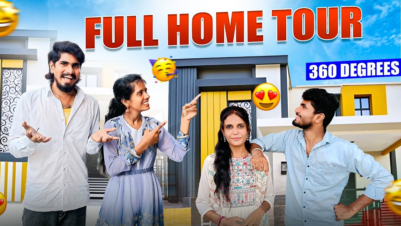 Full home tour మీ కోసం 360 degrees❣️🤗 || మా నాన్న చాలా ఎదురుచూస్తున్నారు😰 || Navya || Ministarshiva💫