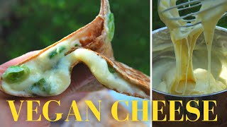 Melty Vegan Cheese Recipe made in 2 minutes! Healthy Cheese substitute