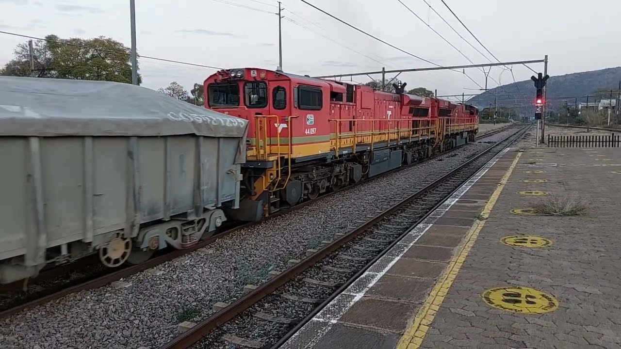 X'Trapolis mega EMUs and a clinker train