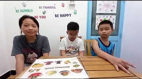 Tiếng Anh Giao Tiếp Tại Phan Thiết: Sam, Victor and David practice talking about Christmas Meals