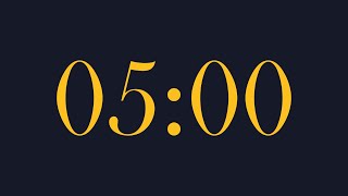5-Minute Countdown Timer | Mirage × Lightning Yellow (Larger Digits)