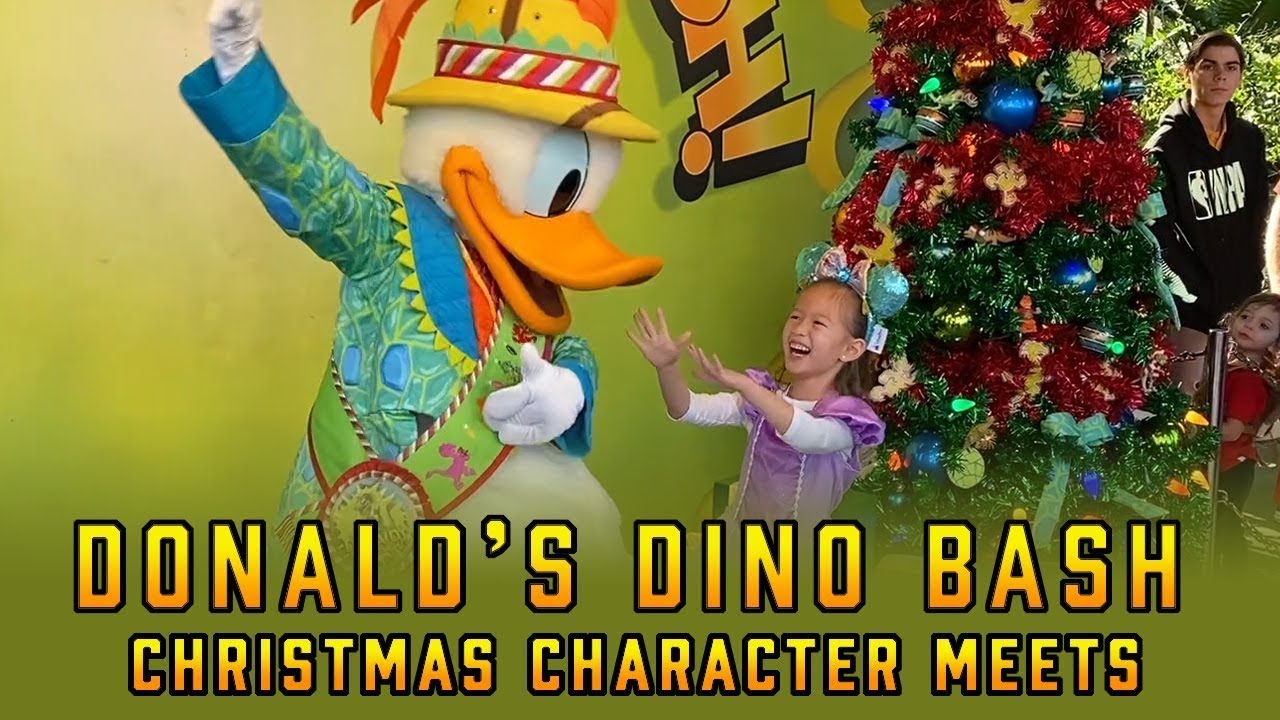 All of the character meets at Donald's Dino Bash with Christmas Costumes to boot!!