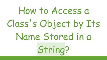 How to Access a Class