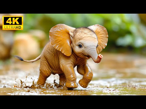 Baby Animals 4K HDR - Gentle Rhythm Of The Wild Natural World With Relaxing Healing Music