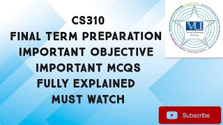 CS310 Important Objective For Finalterm Preparation|cs310 important MCQS finalterm preparation 