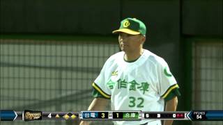 20140618-2 爆米花 台電vs合庫 4上 廖俊凱再補上一刀 這支穿越安打再添一分 也把陳政陽給打下場了