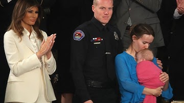 First lady arrives at address without president