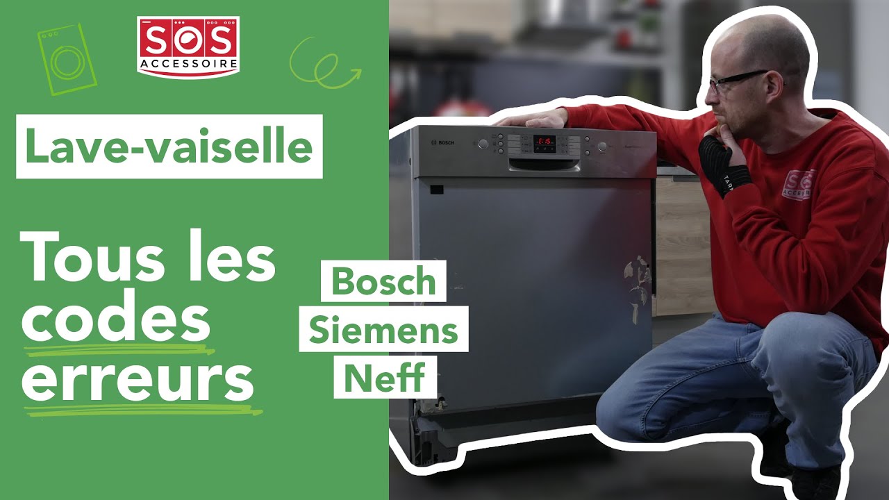 Pourquoi mon lave-vaisselle Bosch / Siemens affiche un code panne