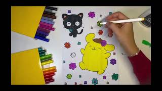 ✨😺 Chococat and Pompompurin | Painting and Glittering for Kids & Toddlers