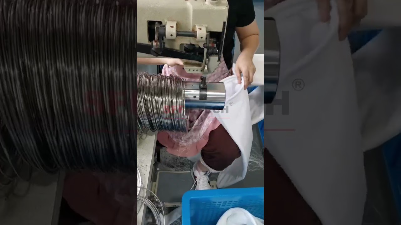 How We Sew the Collar Ring on a Liquid Filter Bag | FiltEdge Factory Production