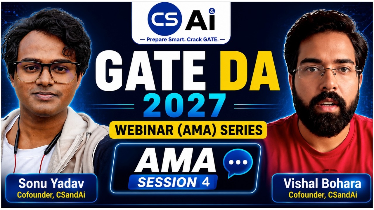 GATE DA Webinar - AMA Session 4 | GATE Data Science and AI Paper - YouTube