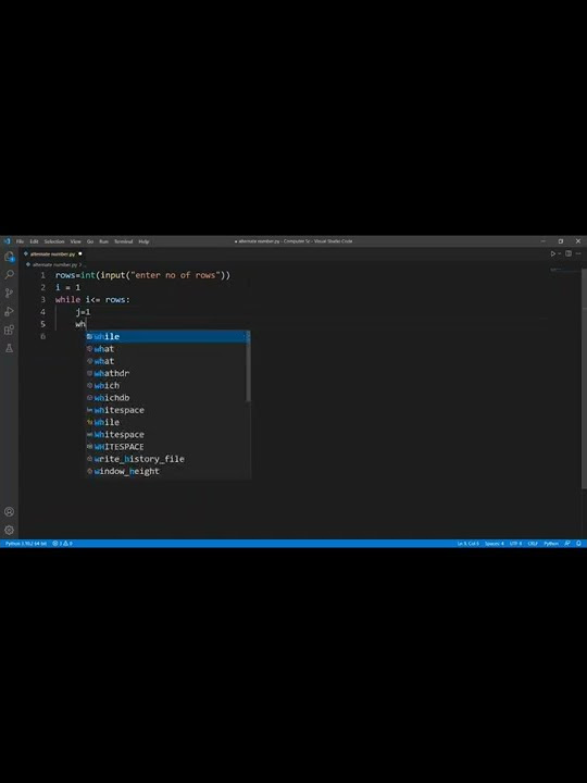 Python Programs to Print Pattern – Alternate Number - YouTube