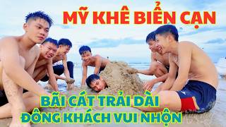 Mỹ Khê Biển Cạn - Bãi Cát Trải Dài - Đông Khách Vui Nhộn