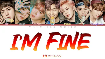 BTS (방탄소년단) I’M FINE (COLOR CODED LYRICS HAN/ROM/ENG)