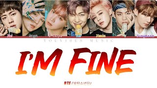 BTS (방탄소년단) I’M FINE (COLOR CODED LYRICS HAN\/ROM\/ENG)