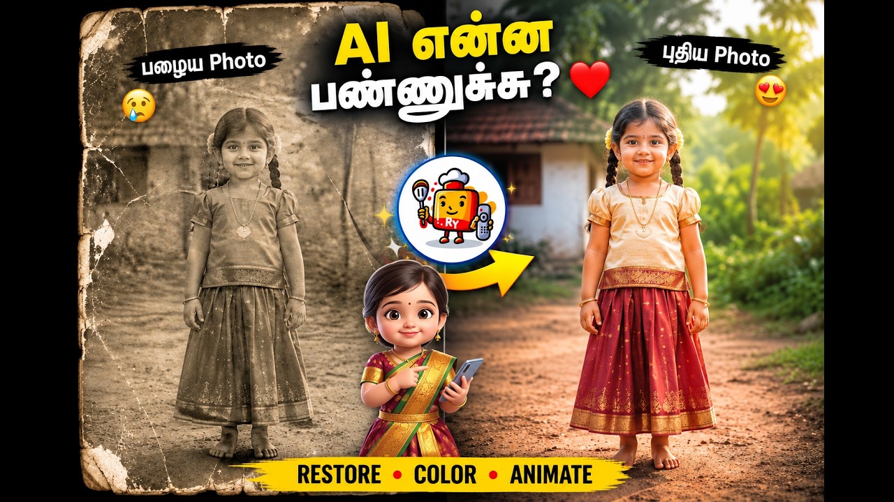 ஒரு பழைய Photo… ஒரு அழியாத நினைவு | AI மூலம் Photo Restore & பேச வைக்கலாம்! | Tamil