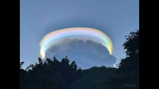 An Iridescent Pileus Cloud over China #shorts