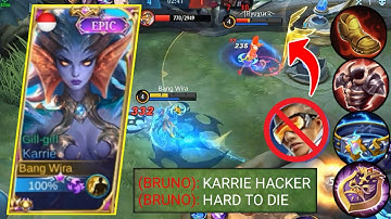 VERY EASY AGAINST BRUNO USING KARRIE BUILD TANK! KARRIE BEST BUILD 2021 - MOBILE LEGENDS