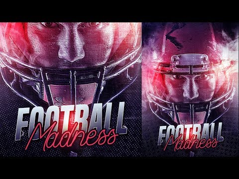 Creative American Football Sport Poster Photoshop Tutorial