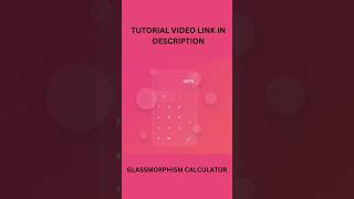 Glassmorphism Calculator Using CSS #shorts #csstricks #calculator #cssglassmorphism
