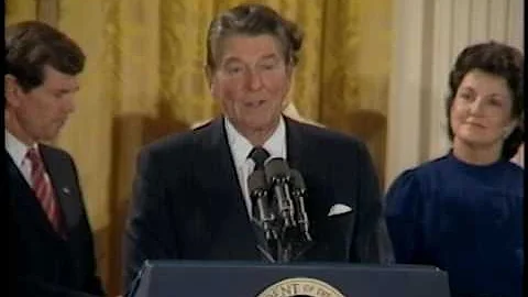 President Reagans Remarks at the at Barbara McConn...