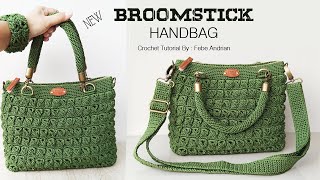 CROCHET : Tas Rajut Broomstick Crochet BagTutorial (Subtitle Available)