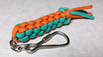 Square (Box) Stitch paracord keychain, Scoobie - How to