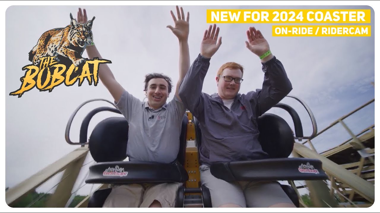 NEW FOR 2024 The Bobcat on-ride / ridercam - Six Flags Great Escape ...