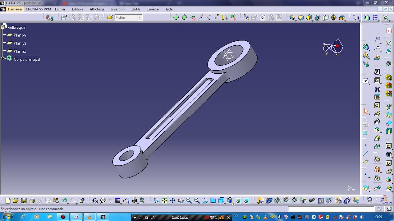 (Episode5) Comment créer une bielle sur catia v5