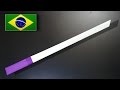 Origami: Espada Simples / Katana - Instruções em Português PT BR