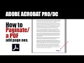 How to paginate a pdf add pages numbers and date