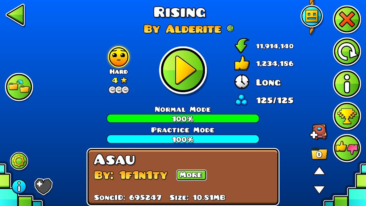 Rising 100% by Alderite Geometry Dash