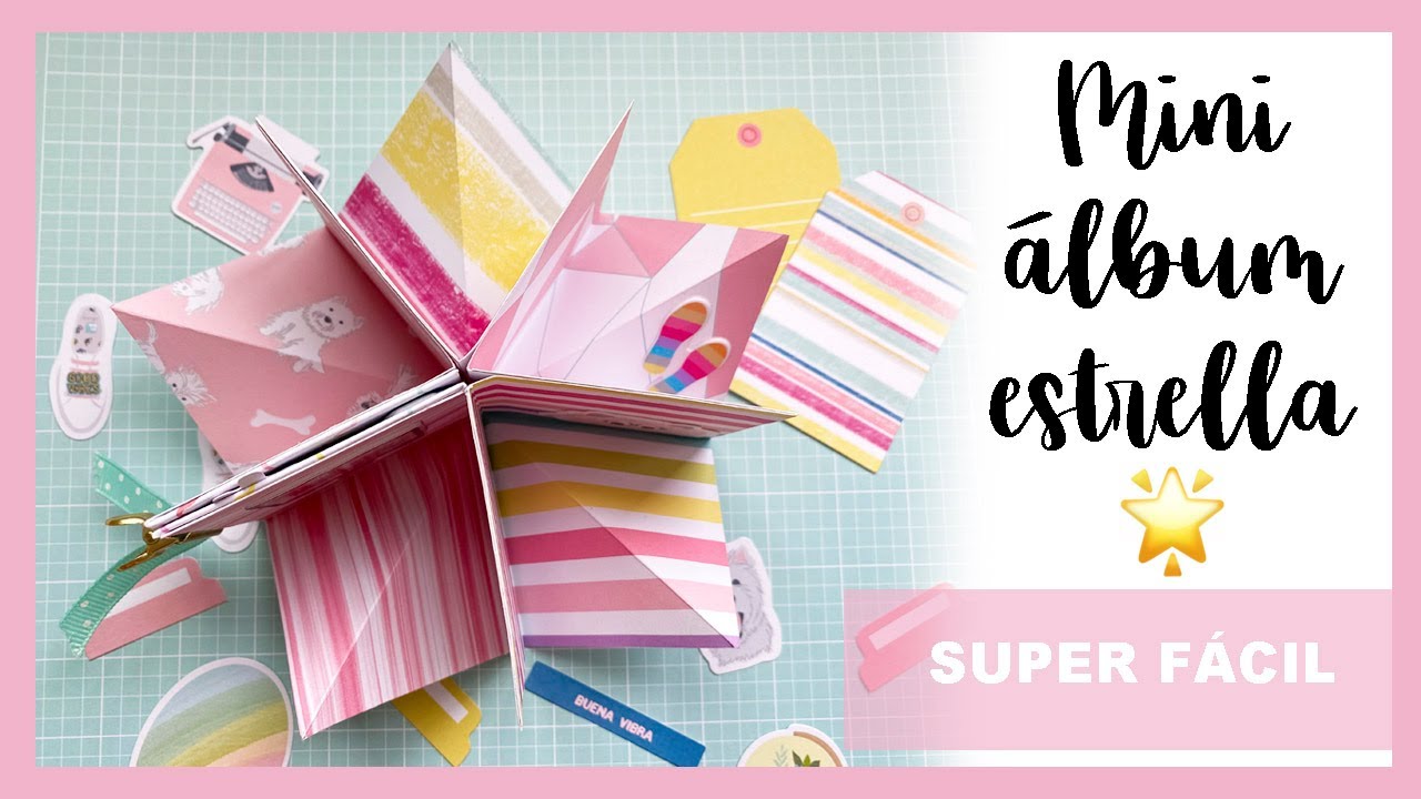 Mini álbum estrella ⭐️scrapbooking - SUPER FÁCIL-