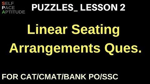 PUZZLES_LESSON 2_LINEAR ARRANGEMENT REASONING QUESTIONS FOR CAT/SBI PO/BANK PO