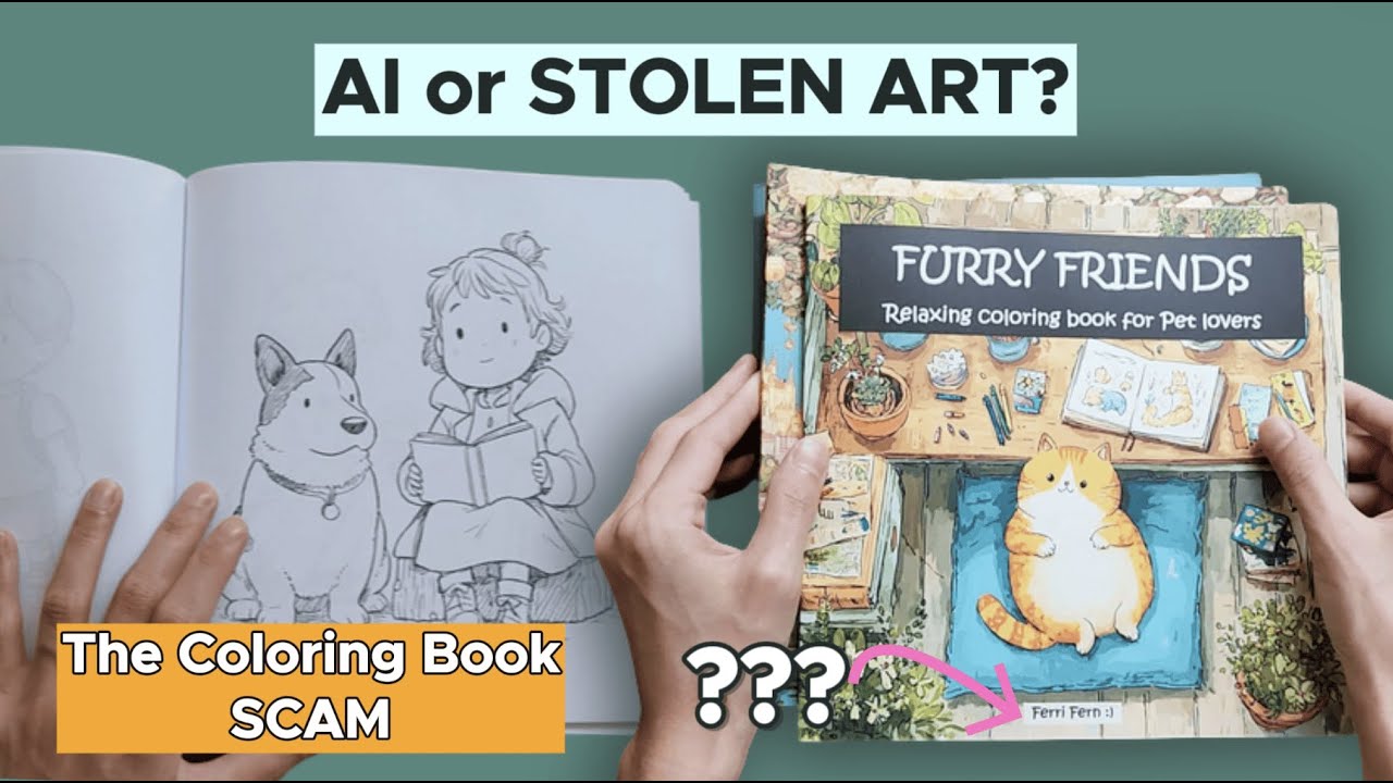 I Bought 3 Cheap Amazon Coloring Books... And They Are All FAKE?! (AI Art Scam)
