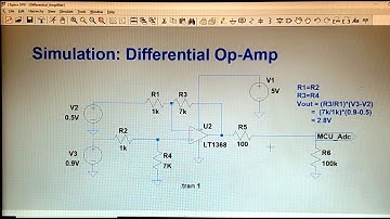LT Spice- Opamp Differential Amplifier Simulation || Design & Simulation of Opamp Subtractor Circuit