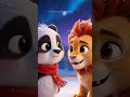 Pudgy and the Brave Lion Friend | Animal Friendship Tale for Kids  #chubbypandatales #shorts