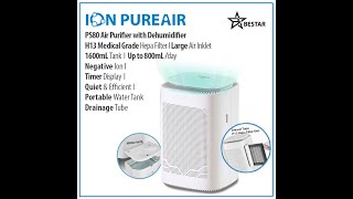 ION PUREAIR PS 80 2-in-1 Dehumidifier with Hepa Air Purifier