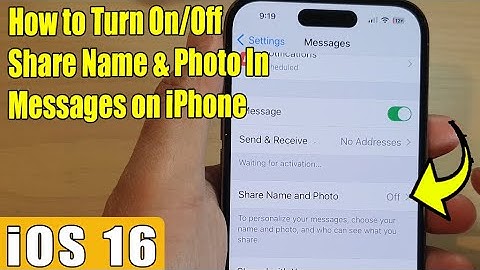 iOS 16: How to Turn On/Off Share Name & Photo In Messages on iPhone