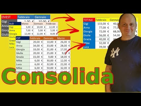 EM119 Consolida dei dati tra i fogli di excel (1a Parte)