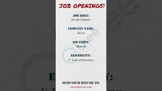 Hiring Alert! DevOps Engineer Jobs in Madurai | Zervvo Careers 2025