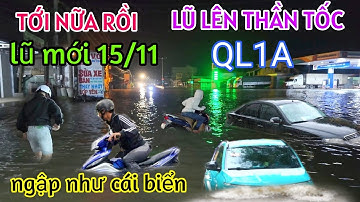 VĨNH LONG: BÁO ĐỘNG NGAY LÚC NÀY QL1A NƯỚC LŨ DÂNG CAO NGẬP LỤT BÌNH ĐỊA NHƯ CÁI BIỂN CHƯA TỪNG CÓ