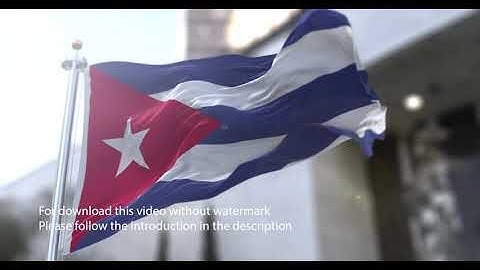 Cuba flag with 3d effect blowing in the wind 3D Flag V2 long