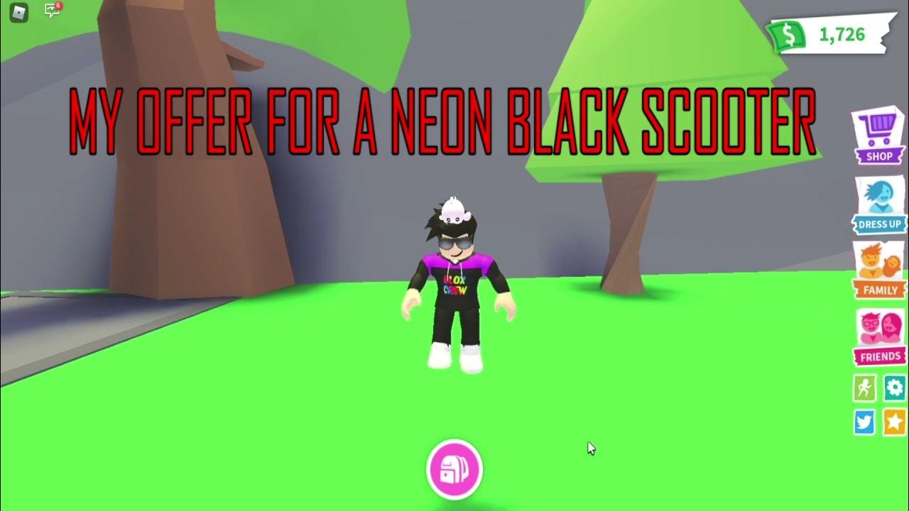 My Offer For a Neon Black Scooter! (Adopt Me) YouTube