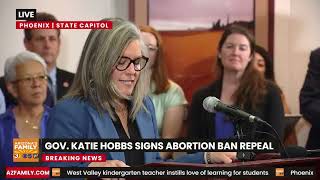 LIVE: Arizona Gov. Katie Hobbs signs abortion ban repeal