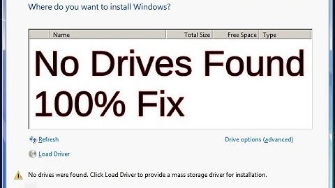 No drives found during windows installation