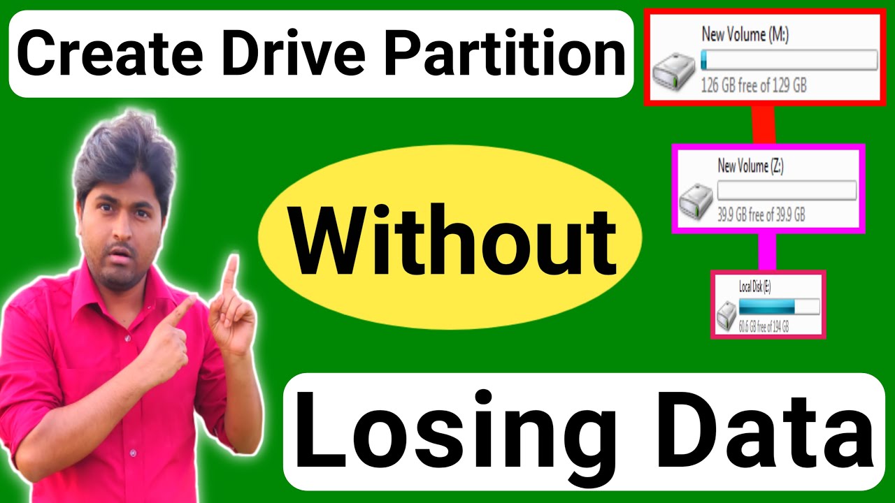 How to create a partition in windows 7 | how to make a partition in ...