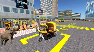 Tuk tuk Auto rickshaw Driving simulator - ios android gameplay walkthrough - Stunt mode - level 1
